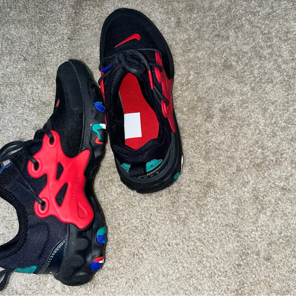 Nike React Presto GS 'Black Red Multicolor' sneakers